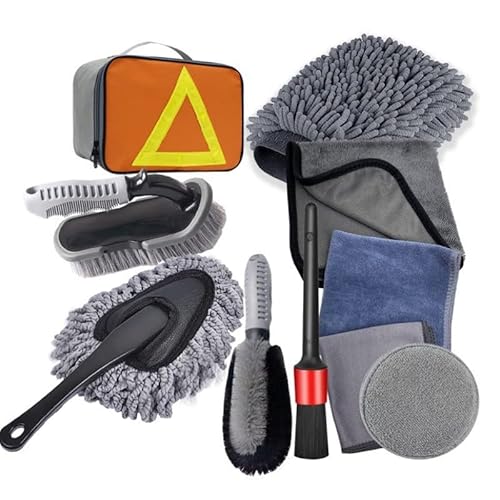 ZQLTQL Car Interior Cleaning Kit for Mitsubishi Colt Fuso Pajero 2000-2025, Automobile Detailing Kit Interior Cleaner, Car Detailing Brushes, Vehicle Wash Cleaning Kit,A-10PCS