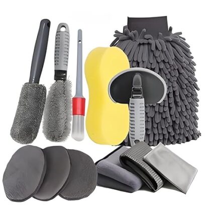 ZQLTQL Car Interior Cleaning Kit for Toyota Grand Highlander, Automobile Detailing Kit Interior Cleaner, Car Detailing Brushes, Vehicle Wash Cleaning Kit,B-12PCS
