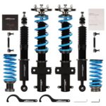 maXpeedingrods Coilover for Ford Mustang 2005-2014, 24 Levels Damper Adjustable Coilovers Suspension Kit Strut, Height Adjustable Shock Absorber Struts, T6 Upgraded Lowering Kits Blue