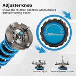 MaxPeedingRods Coilover Kit for Ford Mustang 2005-2014 24-Level Adjustable Suspension Lowering Struts Blue - Image 2