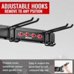 Ultimate Garage Tool Organizer: Heavy-Duty Wall Mount Rack, 350lb Capacity, Black - Image 3