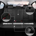 Premium Leather Seat Covers for KIA Forte 2014-2024 | Waterproof, Airbag Safe, Black - Image 3
