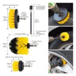 NATTCO Car Wheel Drill Brush Kit with Polishing Pads and Tire Cleaner Set - Image 3