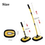 NATTCO Telescoping Car Wash Brush Mop Chenille Long Handle Kit - Image 3