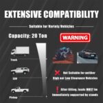 Torin 20 Ton Pneumatic Air Hydraulic Bottle Jack for Heavy Trucks - Image 3