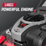 PowerSmart 21" Gas Lawn Mower | 140cc Engine, 3-in-1, Mulching, 6-Height Adjust - Image 3