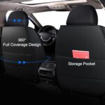 Nissan Altima Leather Seat Covers Full Set 2005-2024 Black Red Waterproof - Image 6