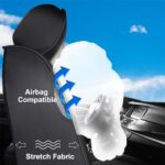 Nissan Altima Leather Seat Covers Full Set 2005-2024 Black Red Waterproof - Image 5