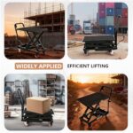 Heavy-Duty Hydraulic Lift Cart: 1100 Lbs Capacity, Double Scissor, 32" Height - Image 6