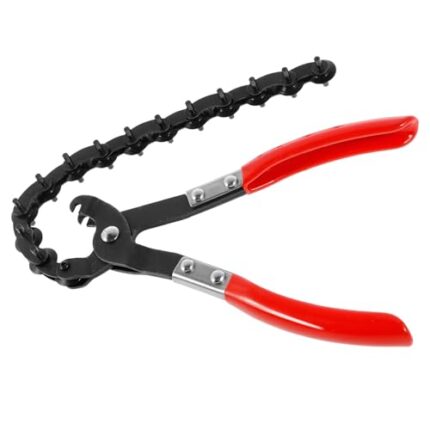 Exhaust Pipe Cutter Tool Muffler Pipe Cutter with Nonslip Handle Cuts 3/4" to 3-1/4" Pipe Carbon Steel Exhaust Pipe Cutter Easy One Handed Rotation Chain Tailpipe Cutter for Tight Spaces