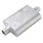 Universal Exhaust Muffler with Aggressive Sound, Anti-corrosive Muffler, Chamber Performance Mufflers for Cars, Trucks (center in | center out, 3" center in | 3" center out | overall 18")