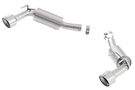 BORLA 11775 Axle-Back Performance Exhaust System for 2010-2013 Chevrolet Camaro SS 6.2L V8 T-304 Stainless Steel S-Type Sound Dual Split Rear Single 4.5" Round Polished T-304 Stainless Tips Each Side