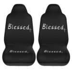 Christian Faith Car Seat Covers: Jesus Blessed Nail Cross Design Universal Fit 2PC Set - Image 2