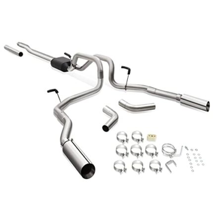 DNA Motoring CBE-UR-001 Dual Exhaust Side Exit/Rear Exit Cat-Back Compatible with 2004-2008 F-150 4.6L 5.4L / 2006-2008 Mark LT 4.6L 5.4L