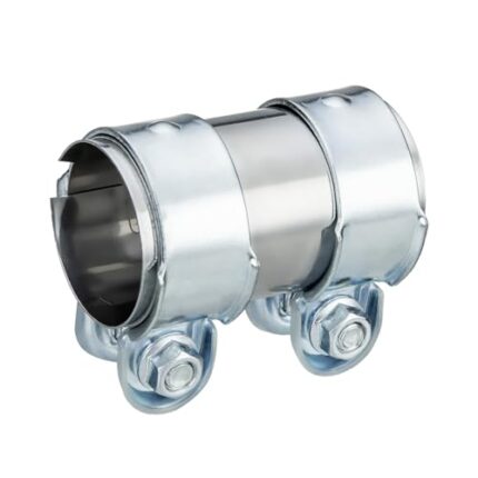 Autarboor 2.5 Inch Exhaust Clamp, Band Clamp，Butt Joint Bolts Band Flanges Clamp Stainless Steel for Pipe