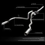 DNA Motoring Dual Cat-Back Exhaust for 04-08 F-150 Mark LT 4.6L 5.4L - Image 2