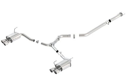 BORLA 140595 Cat-Back Perf. Exhaust Sys. for 2015-2021 Subaru Impreza WRX & WRX STI 2.0L/ 2.5L 4 Cyl. T-304 SS S-TypeDual Split Rear Exit Dual 3.5" Round Polished T-304 Stainless Tips Each Side