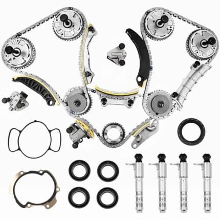 3.6 Timing Chain Kit w/VVT Sprocket VCT Solenoid for 2.8L 3.0L 3.6L Chevy Equinox Malibu Traverse GMC Acadia Cadillac CTS SRX Buick Enclave V6 Engine engine timing set Replace # 9-0753S 9-0753sx