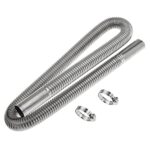 100cm 1 inch Heater Exhaust Pipe Generator Exhaust Extension Fuel Tank Gas Vent Hose with Clamps