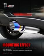 Performance Exhaust Tip 15" Stainless Steel 2"-3" Universal Titanium Burnt Muffler Outlet - Image 7