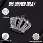 Bling Purple Car Seat Covers w/ Crown Rhinestone Design Universal Fit - Image 3