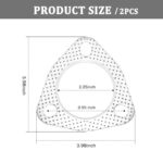 2.25" 3-Bolt Exhaust Flange Gasket Set for Muffler Header 2PC - Image 2