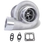KUIPERAUTO GT45 TurboCharger with Gaskets T4 Twin Scroll Flange 1.05 Turbine A/R 600+ HP Universal TurboCharger Raplacement Boost for 4.0L-6.0L Engines