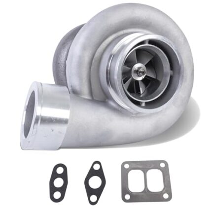 KUIPERAUTO GT45 TurboCharger with Gaskets T4 Twin Scroll Flange 1.05 Turbine A/R 600+ HP Universal TurboCharger Raplacement Boost for 4.0L-6.0L Engines