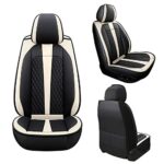 Infiniti QX60 Leather Seat Covers Full Set 2014-2022 Luxury Protection Black Beige - Image 5