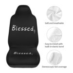 Christian Faith Car Seat Covers: Jesus Blessed Nail Cross Design Universal Fit 2PC Set - Image 6