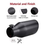 Black Powder Coated Stainless Steel Exhaust Tip | 3" Inlet, 5" Outlet, 12" Long - Image 4