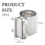 2.5" Stainless Steel Muffler Clamp Exhaust Pipe Repair Kit - Image 2