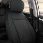 GIANT PANDA Leather Front Seat Covers for Nissan Rogue Altima Sentra Custom Fit Black - Image 8