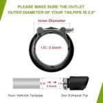 AUTOSAVER88 2.5" Carbon Fiber Exhaust Tip 4" Outlet Stainless Steel - Image 3