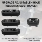 2PC Universal Rubber Exhaust Hangers 4-Hole Muffler Mount Kit 0.47in - Image 4