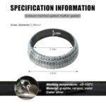 KVAEY 60mm Graphite Exhaust Gasket Seal for Car Truck RV SUV - Image 2