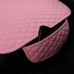 Leather Car Seat Covers Pink Universal Fit Driver & Rear Bench Protection - Image 5