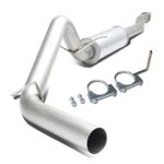 Auto Dynasty 3 Inches Rolled Muffler Tip Catback Performance Exhaust System Compatible with 2016-2022 Toyota Tacoma 3.5L V6, Stainless Steel
