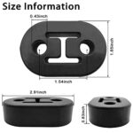 YOGEIER 2PC Universal Exhaust Hanger 11mm Muffler Mount Rubber Bushing - Image 2