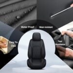 Mazda CX-5 Leather Seat Covers 2013-2025 Waterproof Full Set Black 5-Seat - Image 6
