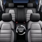 Premium Leather Honda CRV Seat Covers 2017-2022 Full Set Black Gray Custom Fit - Image 6