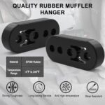2PC Universal Rubber Exhaust Hangers 4-Hole Muffler Mount Kit 0.47in - Image 6