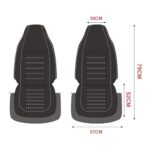 Premium PU Leather Car Seat Covers | Universal Fit | Black Gray Bucket Seats - Image 5