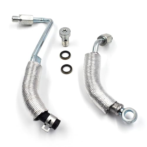 Replace 55567067 55568031, Turbocharger Cooling Feed Line Pipe and Coolant Replace 55567067 55568031, Turbocharger Cooling Feed Line Pipe and Coolant Return Hose Line, Compatible with Chevy Cruze, Buick Encore