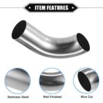 VekAuto 1.5" 90 Degree Stainless Steel Exhaust Elbow Pipe Tube - Image 4
