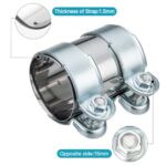 2.5" Stainless Steel Exhaust Band Clamp Butt Joint Flange - Image 3