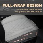 Premium Leather Car Seat Covers for Kia - Waterproof, Custom Fit, Gray (2-Pack) - Image 4