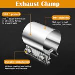 Stainless Steel 1.75" Exhaust Band Clamp Sleeve 45mm Butt Joint - Image 2