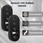2PC Universal Rubber Exhaust Hangers 4-Hole Muffler Mount Kit 0.47in - Image 5