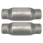 MAYASAF【2 pack】3" Inlet/Outlet Universal Catalytic Converter, High Flow Exhaust Pipe, w/o O2 Port (EPA Compliant), 2 pack